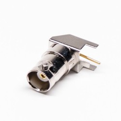 20pcs BNC Connector Female RF Connector Angled Through Hole for PCB