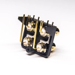 20pcs BNC Connector install Female Angled DIP Type for PCB Mount