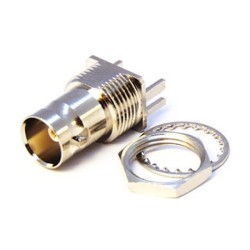 20pcs BNC Connector Panel Mount Straight Female Edge Mount for PCB 1.6mm Bulkhead