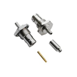 20pcs BNC Connector RG59 Crimp Type Straight Jack Panel Mount