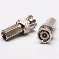 20pcs BNC Connector Twist on Straight Male for Cable