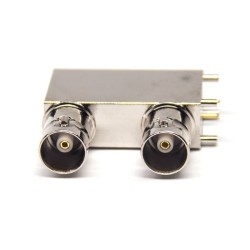 20pcs Bnc Double Female Connector Angled DIP Type for PCB Mount