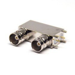20pcs Bnc Double Female Connector Angled DIP Type for PCB Mount