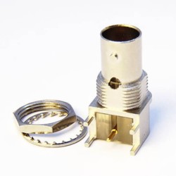 20pcs BNC Female Bulkhead Connector Angle Through Hole 3.3mm for PCB Mount