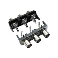 20pcs BNC Female Connector 3x1 Angled Jack for PCB Mount