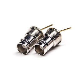 20pcs BNC Female Connector Right Angled Nickel Plating RollingType