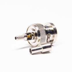 20pcs BNC Straight Plug Connector Crimp Type for Coaxial Cable