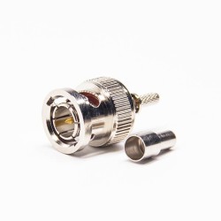 20pcs BNC Straight Plug Connector Crimp Type for Coaxial Cable