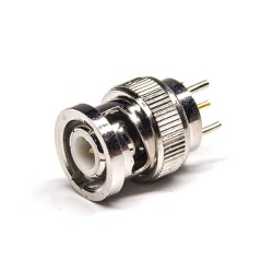 20pcs BNC Through Hole Male Connector 180 Degree for PCB Mount