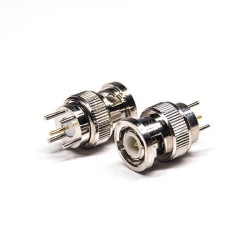 20pcs BNC Through Hole Male Connector 180 Degree for PCB Mount