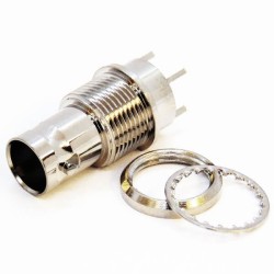 20pcs Bulkhead HD BNC for PCB Mount Connector Female 180 Degree