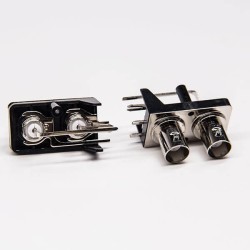 20pcs Double Female BNC Connector Angled for PCB Mount