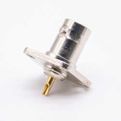 20pcs Flange Mount BNC Connector 4 Hole Female Connector Solder Type
