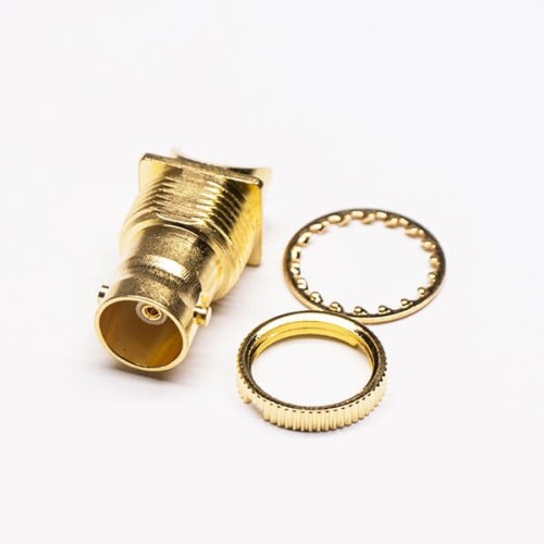 20pcs Gold Plated BNC Connector 180 Degree Female Plate Edge Mount 20pcs Gold Plated BNC Connector 180 Degree Female Plate Edge Mount