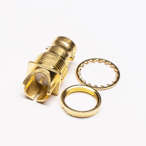 20pcs Gold Plated BNC Connector 180 Degree Female Plate Edge Mount 20pcs Gold Plated BNC Connector 180 Degree Female Plate Edge Mount