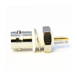 20pcs HD-SDI BNC Bulkhead Socket Connector vertical solder type for cable