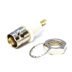20pcs HD-SDI BNC Bulkhead Socket Connector vertical solder type for cable