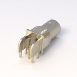 20pcs HD SDI BNC Connector Female for PCB Mount 8mm Leg 90 Degree DIP Type Nickel Plating