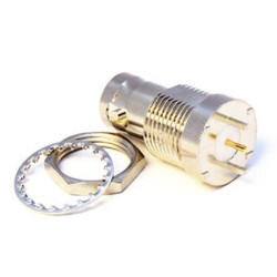 20pcs HD SDI BNC Straight Connectors Female Bulkhead for Panel Mount DIP Type