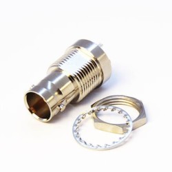 20pcs HD SDI BNC Straight Connectors Female Bulkhead for Panel Mount DIP Type