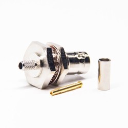 20pcs RG174 BNC Connector Straight Bulkhead Waterproof Crimp Type for Cable