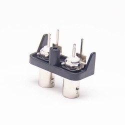 2pcs Dual BNC Connector Female Straight For PCB