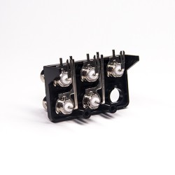 5 Holes BNC Connectors Female Right Angled Through Hole for PCB