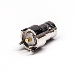 BNC 180 Degree Connector Female Through Hole for PCB Mount
