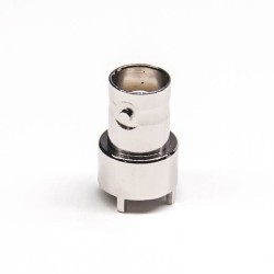 BNC 180 Degree Connector Female Through Hole for PCB Mount