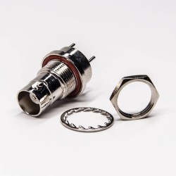 BNC Bulkhead Connector 180 Degree Female Through Hole for PCB Mount Waterproof