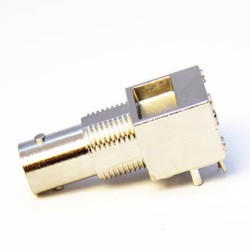 BNC Bulkhead Connector Right Angled Female for Panel Mount