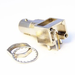 BNC Bulkhead Connector Right Angled Female for Panel Mount