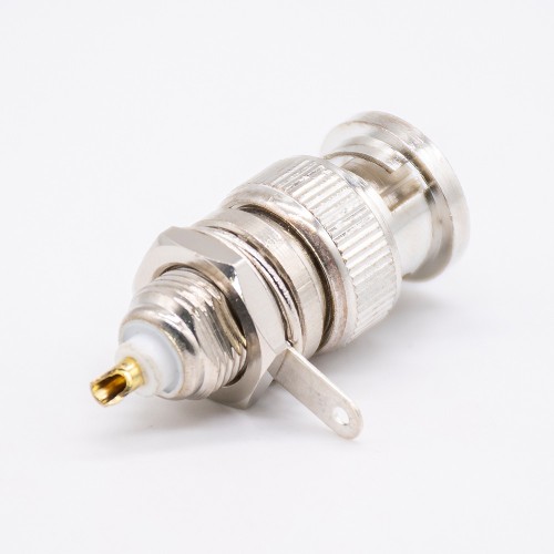 BNC Bulkhead Plug Connector Straight Solder Type for Coaxial Connector BNC Bulkhead Plug Connector Straight Solder Type for Coaxial Connector