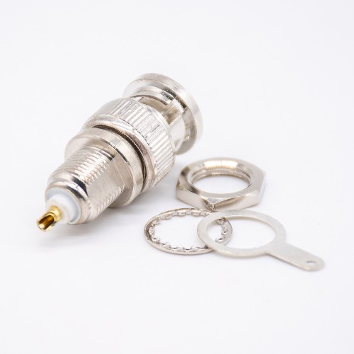 BNC Bulkhead Plug Connector Straight Solder Type for Coaxial Connector BNC Bulkhead Plug Connector Straight Solder Type for Coaxial Connector
