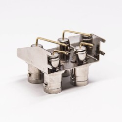 BNC Coax Connectors 2*2 Female 90 Degree Through Hole for PCB Mount