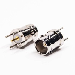 BNC Connector 180 Degree Jack Through Hole for PCB Mount