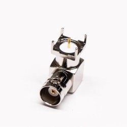 BNC Connector 90 Degree Female Through Hole for PCB Mount