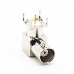 BNC Connector 90 Degree Female Through Hole for PCB Mount