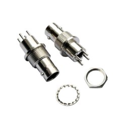 BNC Connector Bulkhead Coaxial Jack Straight for PCB