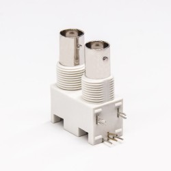 BNC Connector Double Jack Angled for PCB
