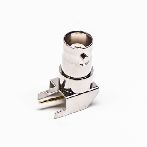 BNC Connector Female RF Connector Angled Through Hole for PCB BNC Connector Female RF Connector Angled Through Hole for PCB