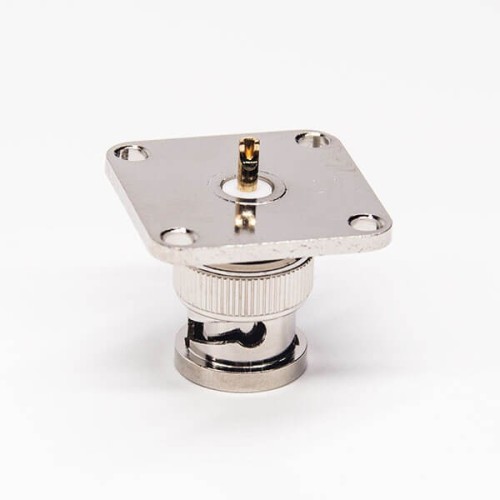 BNC Connector Flange Mount Plug 180 Degree Solder Type for Coaxial Connector BNC Connector Flange Mount Plug 180 Degree Solder Type for Coaxial Connector