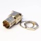 BNC Connector for HD SDI 75Ohm PCB Female 180° Fornt Bulkhead Edge Mount 1.6mm Nickel Plating