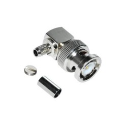 BNC Connector for RG 174 Angled Crimp Type Male
