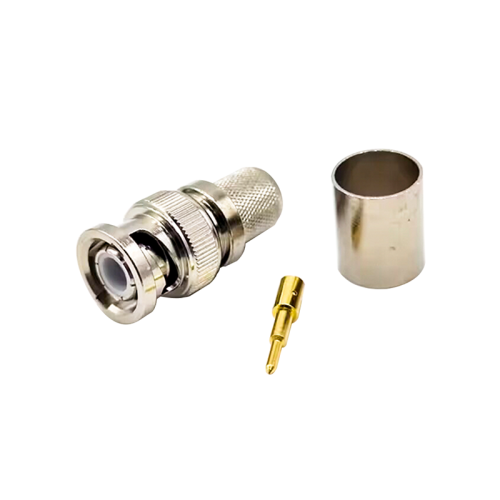 BNC Connector For RG 213 Male Straight Cable Mount Crimp For RG213/SYV50-7 BNC Connector For RG 213 Male Straight Cable Mount Crimp For RG213/SYV50-7