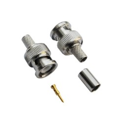 BNC Connector for RG59 Crimp Type Plug Straight