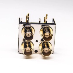 BNC Connector install Female Angled DIP Type for PCB Mount