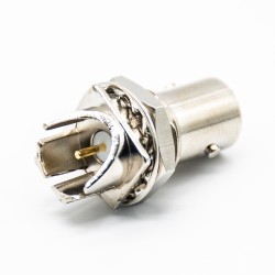 BNC Connector Panel Mount Straight Female Edge Mount for PCB 1.6mm Bulkhead