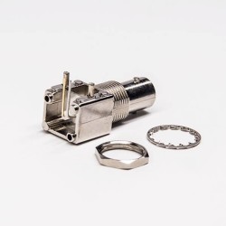 BNC Connector PCB Mount Angled Female Bulkhead for PCB