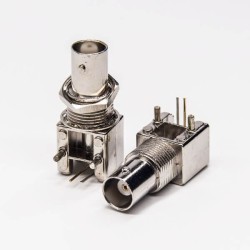 BNC Connector PCB Mount Angled Female Bulkhead for PCB